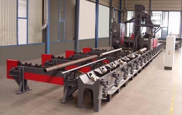 管材、棒材、圓鋼、鋼筋通過(guò)式拋丸機(jī)